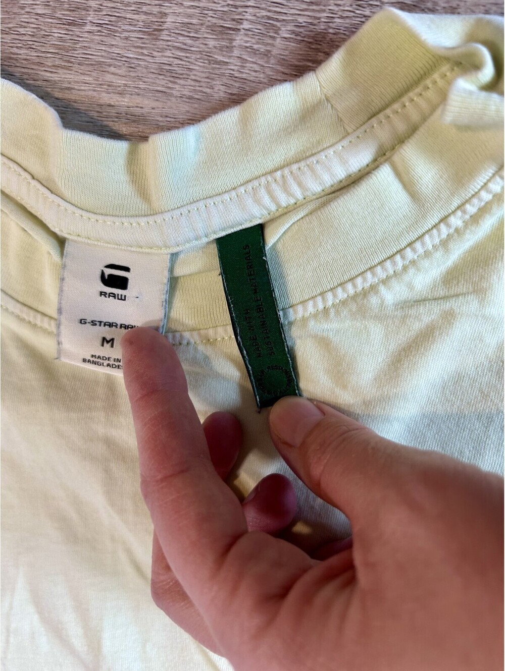 G-Star Raw RAW t-shirts, Pale Yellow, Size M - Picture 5 of 5